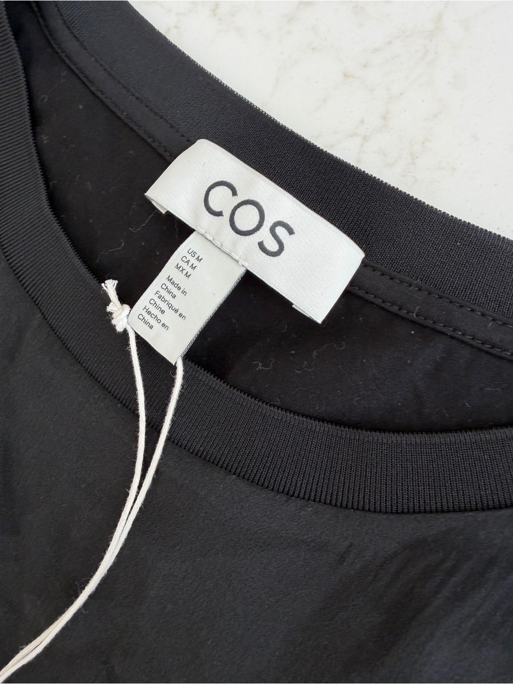 COS Long dress Black Crew Neck T-Shirt